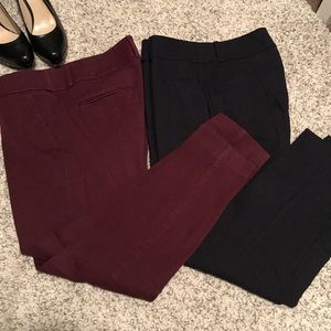 Two pairs of Marisa Skinny fit LOFT pants